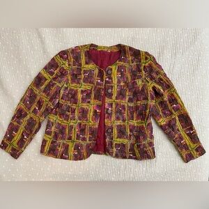 Vintage Colorful Patterned Jacket